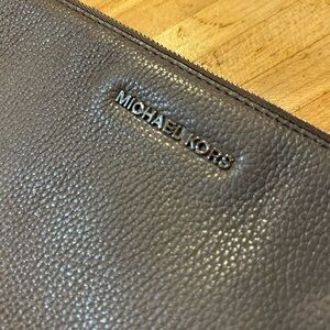 Michael Kors Charcoal Leather Wallet/Clutch